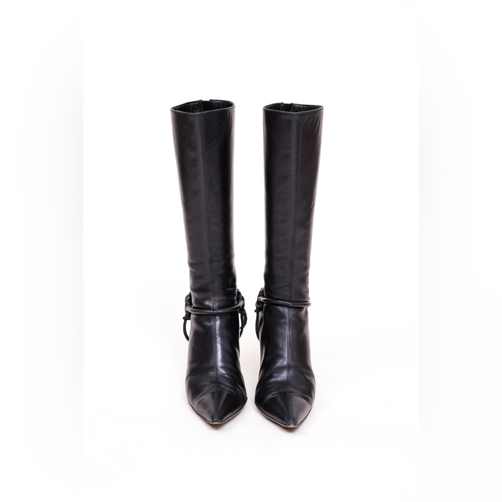 Gucci Tom Ford Knee High Horse Bite Leather Boots Size 7 View 2